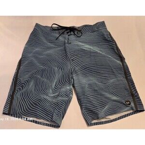 Outerknown Apex Trunks Board Shorts Men’s Size 30 Kelly Slater Blue Green Surf